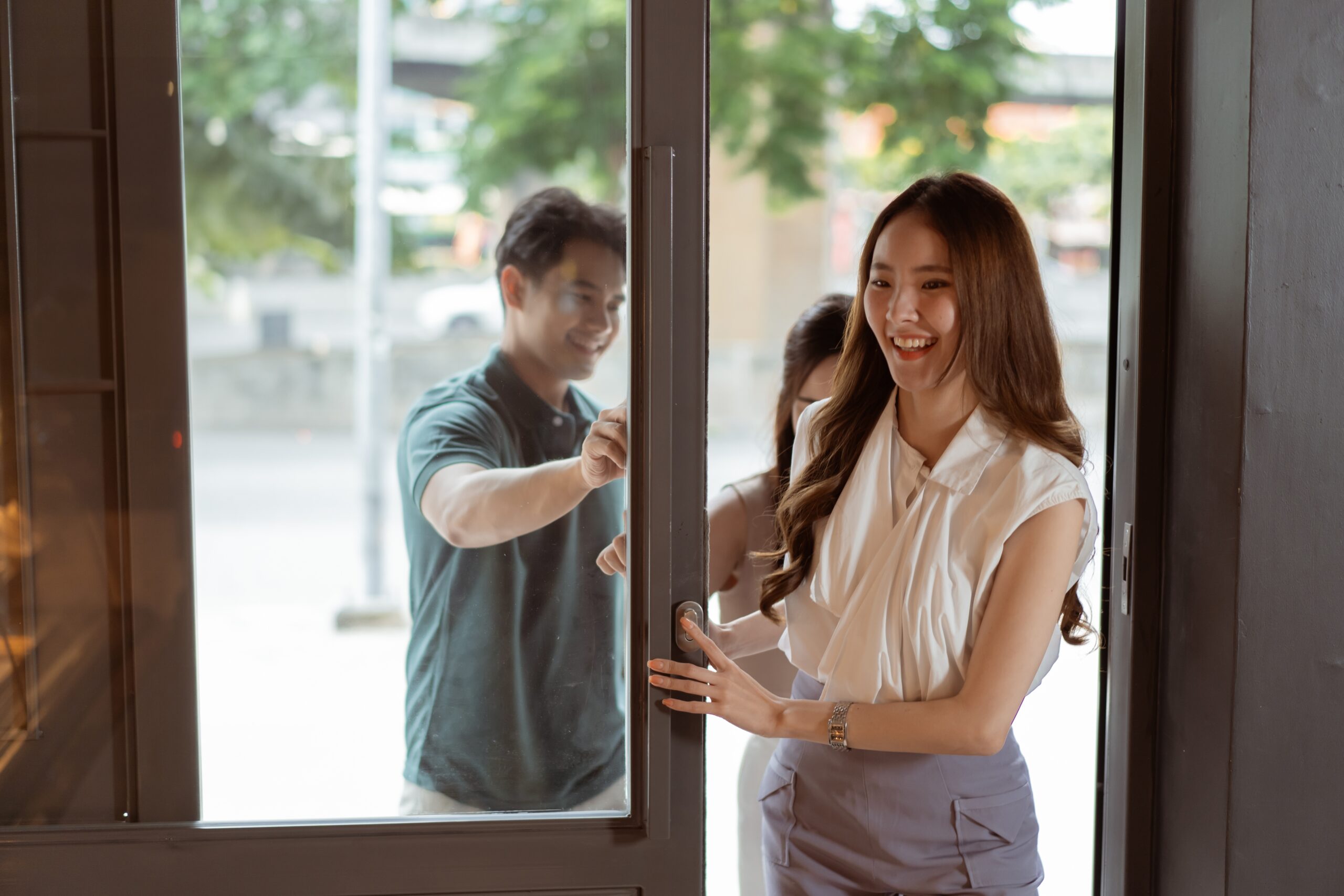 Regular customers coming back to a business.