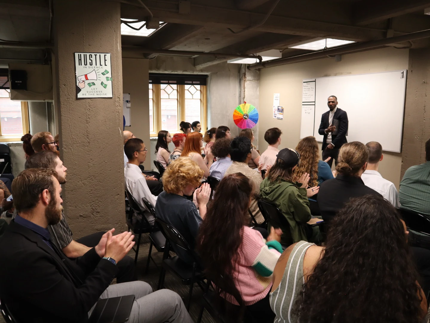 Team members gathered during a professional company event, highlighting collaboration, strong workplace relationships, and team culture.
